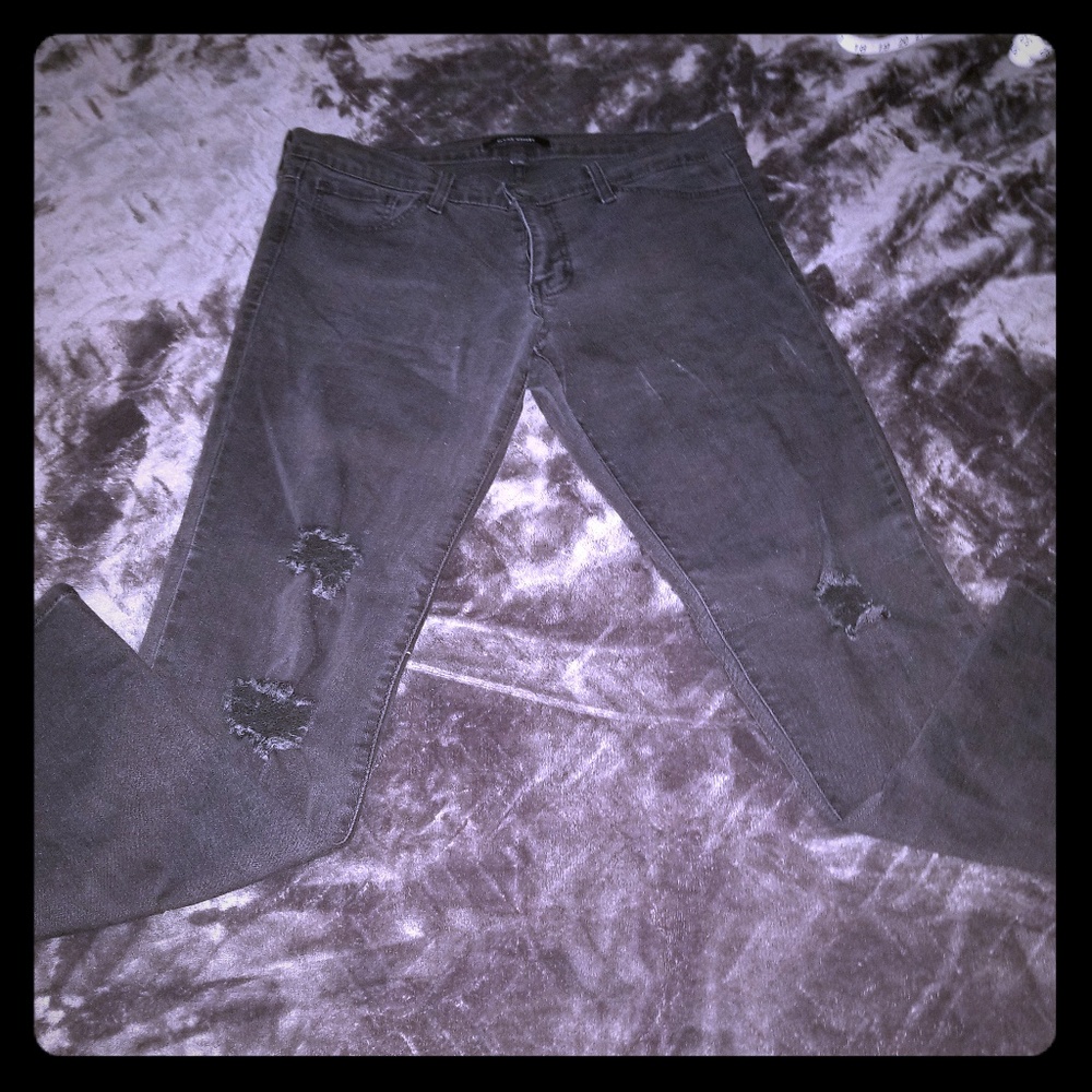 Flying Monkey distressed black jeans